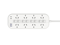 Kantor rumah industri pelindung gelombang Strip daya 1.5m kabel ekstensi 8 outlet standar Australia 5V 3.4A USB Port Tipe C