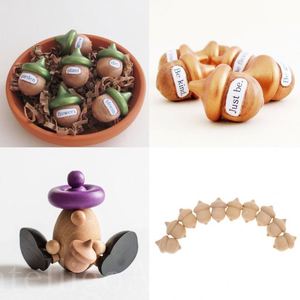 Crafted Natural Wooden <b>Acorns</b> Unfinished <b>Decorative</b> Props for DIY Home Projects 10 Pcs Per Pack Dropshipping - Product Image 3