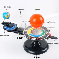 Globe en plastique à trois boules éclipse lunaire solaire Total soleil terre lune Science Instrument géographie éducation Version chinoise/anglaise