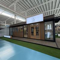 Maison conteneur extensible de luxe au design européen, étanche, préfabriquée, pour café-restaurant modulaire et usage commercial