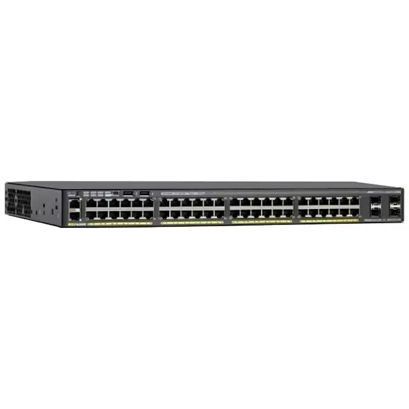 Comutador gerenciado empresarial WS-C2960X-48TS-LL Cisco série 2960X 48 portas Gigabit Ethernet 2 x 1G SFP LAN Lite usado