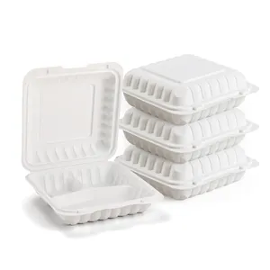 YR 903 scatola da asporto per Hamburger a 3 scomparti contenitori per alimenti a conchiglia per microonde