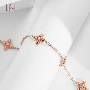 Fine Jewelry 18K <b>Gold</b> Real Jewelry 18k <b>Solid</b> <b>Gold</b> Bracelet Flower Bracelet Jewelry 18k Women <b>Bangle</b> Bracelet Au750 - Product Image 5