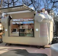 Stand à limonade mobile de style européen simple avec système de distribution multi- robinets pour un service de boissons rafraîchissantes sur les marchés d'été