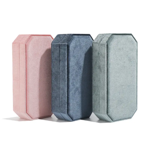 Customized Logo Luxury Velvet Earring Ring <b>Jewelry</b> Box Multiple Rings <b>Jewelry</b> Display <b>Tray</b> Packaging Storage Box - Product Image 2