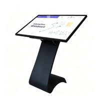 Kiosque d'information tactile de 65 pouces, base en forme de S, système d'exploitation Android, adapté à divers lieux publics