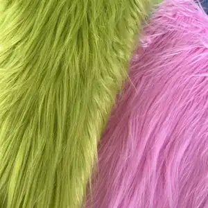 High Quality Soft Acrylic/Polyester Artificial Fox Fur Fabric Customized Long Pile Faux Fur For Toys