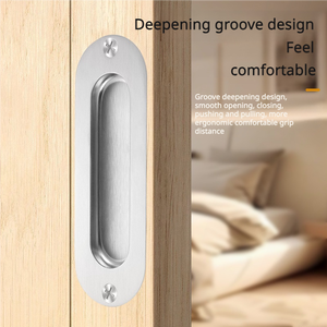 Thép không gỉ ẩn xử lý lõm cửa Xử lý vòng tuôn ra cửa kéo cho Tủ Ngăn Kéo cửa - Product Image 5