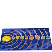 Planche d'apprentissage en bois sur le système solaire, jouet de puzzle scientifique pour enfants, outil éducatif 4-6 ans STEM, huit planètes majeures