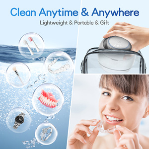 Limpiador Ultrasónico para Retenedores 45kHz, Limpiador <span class=keywords><strong>de</strong></span> Dentaduras Postizas 180ml, Limpiador <span class=keywords><strong>de</strong></span> Aparatos Dentales para Alineadores, Protectores Bucales Nocturnos, Frenillos y Joyas - Product Image 6