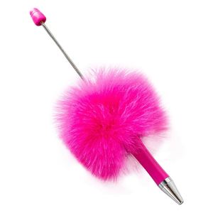Stylo pompon personnalisé à perles - 28 couleurs, stylos à bille duveteux pour loisirs créatifs et fournitures de bureau, cadeaux - Product Image 4