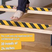 Étanche Jaune Noir Couleur Offre Spéciale PVC Avertissement Escalier de Sécurité 5cm X 10m Ruban Antidérapant Industriel