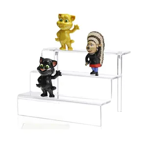 Countertop 3 Step Pop Figures Riser Stand Shelf Tiered Display Stand acrylic action figure display case