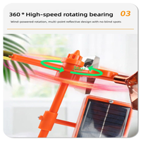 Répulsif Solaire Sonore Anti-Oiseaux 360° Rotatif Réfléchissant pour Vignoble Jardin Toit Terrasse Extérieur Contre les Pigeons