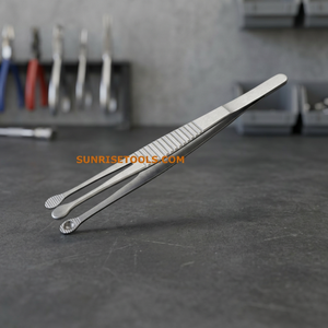 Pinzas de Joyería de Acero Inoxidable GJULION con Punta de Goma de 250 mm, Modelo 618, Forma Irregular para Fabricación de Joyas, Moldes y Muestras - Product Image 4
