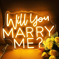 Lettres lumineuses LED personnalisées « Veux-tu m'épouser ? » avec lettres en acrylique pour publicité de logo ou événement de mariage