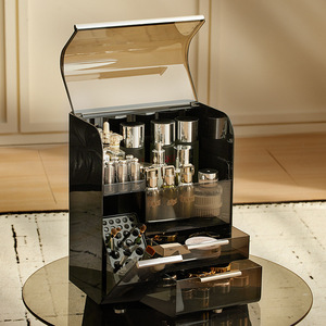 Cosmetic Storage <b>Box</b> With Drawers Large Capacity Dustproof <b>Makeup</b> Organizer For Skincare Products - Product Image 3