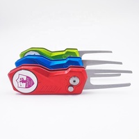Fourche de Golf OEM avec bouton Pop-up, pliable, outil de réparation de Divot avec marqueur personnalisé