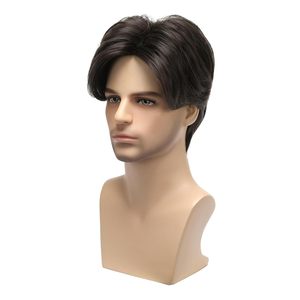 Nuovo Arrivo <span class=keywords><strong>Parrucca</strong></span> da <span class=keywords><strong>Uomo</strong></span> Elegante Stile Europeo-Americano con Riga Centrale Corta (Modello M590) - Product Image 4