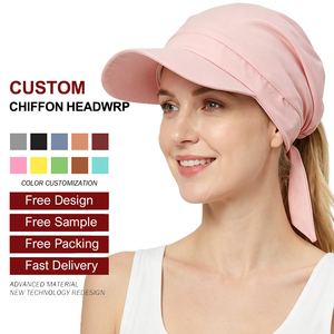 Visière large pour femme 2026, couleur unie, avec sangles, respirante et confortable, protection solaire extensible - Product Image 1