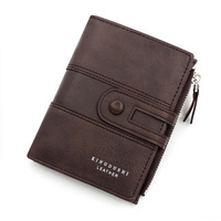 Dompet Kartu Kredit Slim PU Hitam Vintage Pria, Dompet Kartu Bank Bisnis Kecil
