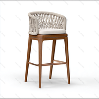 Vente en gros de tabouret de bar extérieur de haute qualité à hauteur de comptoir chaise tabourets de patio modernes avec coussins imperméables