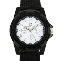 Bracelet de montre pour homme en nylon tendance, aiguilles lumineuses, montre de sport unisexe, montre d'extérieur