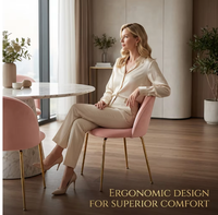 Chaise de salle à manger en velours, style européen, vente directe fabricant, siège moelleux, chaise de loisirs pour salle à manger