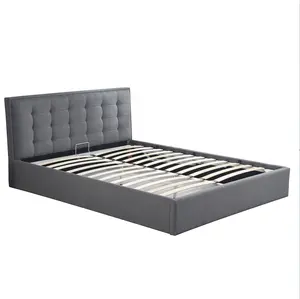 Hltd Modern Design Full Size Dubbele Stof Bed Lederen Getuft Fluwelen Gestoffeerde Bed