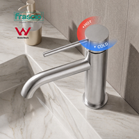 Robinet de lavabo monté sur pont Frascio robinet de lavabo de salle de bain moderne monotrou robinet d'eau de luxe moderne pour salle de bain d'hôtel