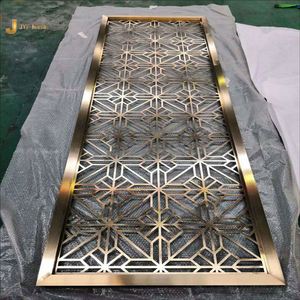 EX600 Modern Durable Stainless Steel Laser Cut Foldable Multi-Functional Art Theme <b>Decorative</b> <b>Screen</b> Divider Commercial Interior - Product Image 4