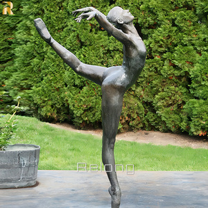 Figurine en métal personnalisée pour l'extérieur Sculpture <span class=keywords><strong>de</strong></span> <span class=keywords><strong>danseuse</strong></span> en bronze - Product Image 2