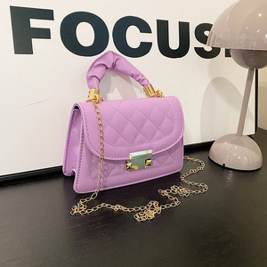 Elegante Borsa Quadrata in Pelle con Motivo Trapuntato, Chiusura con Lucchetto Dorato, Manico Intrecciato e Tracolla a Catena, Borsa <span class=keywords><strong>Chic</strong></span> da Donna per Uso Quotidiano - Product Image 5
