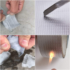 Ruban d'étanchéité auto-adhésif robuste en aluminium et butyl pour réparation de fuites extérieures sur toitures, tuyaux, murs et joints métalliques - Product Image 5