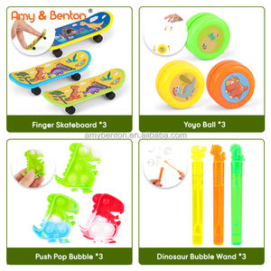 Dinosaure Party Favors Dino Themed Toys Set Dinosaur Push <span class=keywords><strong>Pop</strong></span> Bubble Wand yoyo Finger Skateboard pour les enfants - Product Image 2