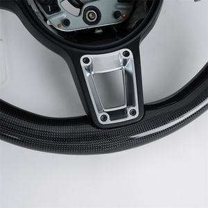 Volant de voiture en cuir de fibre de carbone accessoires de voiture personnalisés pour Porsche Panamera Macan Cayenne <span class=keywords><strong>918</strong></span> 911 718 970 971 958 - Product Image 3