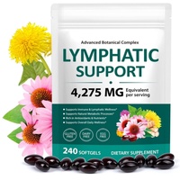 Capsules molles de soutien lymphatique à marque privée, suppléments de drainage lymphatique avec pissenlit et bardane, capsules de soutien immunitaire