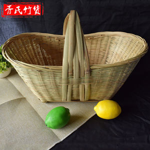Bamboo Woven <b>Basket</b> Rectangle Kitchen <b>Storage</b> Handheld Fruit Vegetable <b>Basket</b> Eco Friendly Natural Material - Product Image 4
