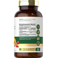 Vitamine C haute concentration 1000 mg avec cynorrhodon sauvage, acide ascorbique non-OGM, complément alimentaire pour le soutien immunitaire, 300 comprimés végétariens