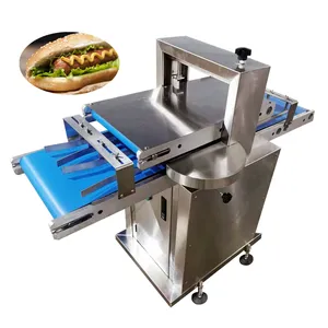 Automatic Adjustable Bread Slicing Machine Panini Bread Slice Cutter Burger Bun Cutting Machine