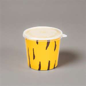 Gobelet à soupe en papier kraft jetable de haute qualité, personnalisé et imprimé, pour emporter, pour porridge, emballage en papier - Product Image 6