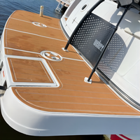 Tapis de pont en mousse EVA imitation teck pour plateforme de bain et transom de bateau Four Winns 240 de 1995, style SeaDek MarineMat, auto-adhésif