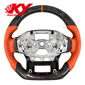 Accessoires de voiture, volant sport en cuir orange personnalisé avec fibre de carbone pour Ford Ranger 2023 2024 2025 Raptor XTL XLT - Product Image 3