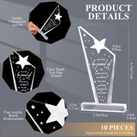Prix d'appréciation des employés signe prix retraite au revoir cadeau d'adieu acrylique prix personnalisé trophée en cristal
