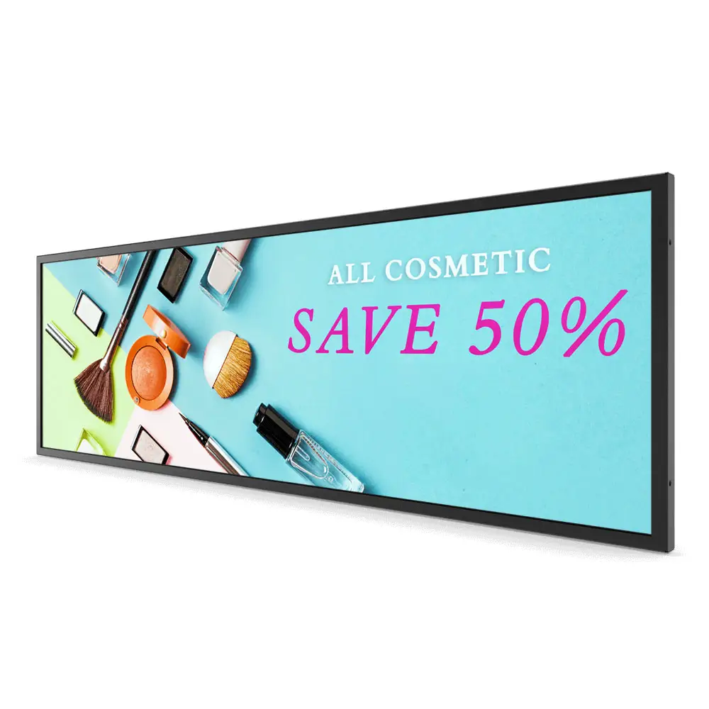 Manufacturer Customized All Size Wide Stretched Bar Lcd Display for Shop Shelf