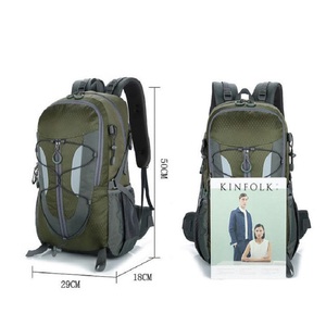 Sac à dos de randonnée 35L résistant à l'eau, sac à dos de camping avec cordon élastique, bretelles rembourrées, ceinture de poitrine et de taille pour la randonnée, les voyages et les activités de plein air - Product Image 2
