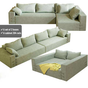 Sofá Modular sin Marco, Comprimido al Vacío, de Espuma Completa, CertiPUR-US, Muebles para Sala de Estar, con Funda de Tela Personalizada - Product Image 2