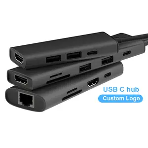 4 in 1 USB C HUB tipi C USB 3.0 2.0 PD 60W 100W Multiport adaptörü dok istasyonu laptop için MacBook Pro Air