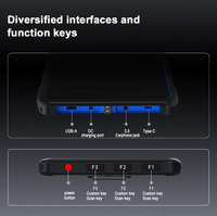 Lecteur RFID portable Android pour le suivi des étiquettes auriculaires des animaux, 134,2 kHz FDX HDX UHF 860-960 IP65 Octa-Core en stock, gestion du bétail