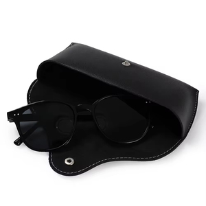 מותאם אישית שחור pu עור משקפיים במקרה להגדיר משקפי שמש פופולריים אריזה תיק sunpouch - Product Image 5